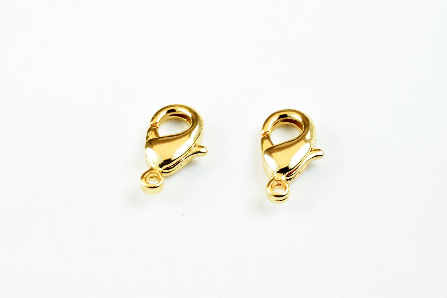 10 PCs 18K/14K Gold Filled Look, Lobster Clasp Sizes, 8x4mm, 9x5mm, 12x7mm, 14x8mm, 15x10mm Gold Filled Findings Beads Jew...