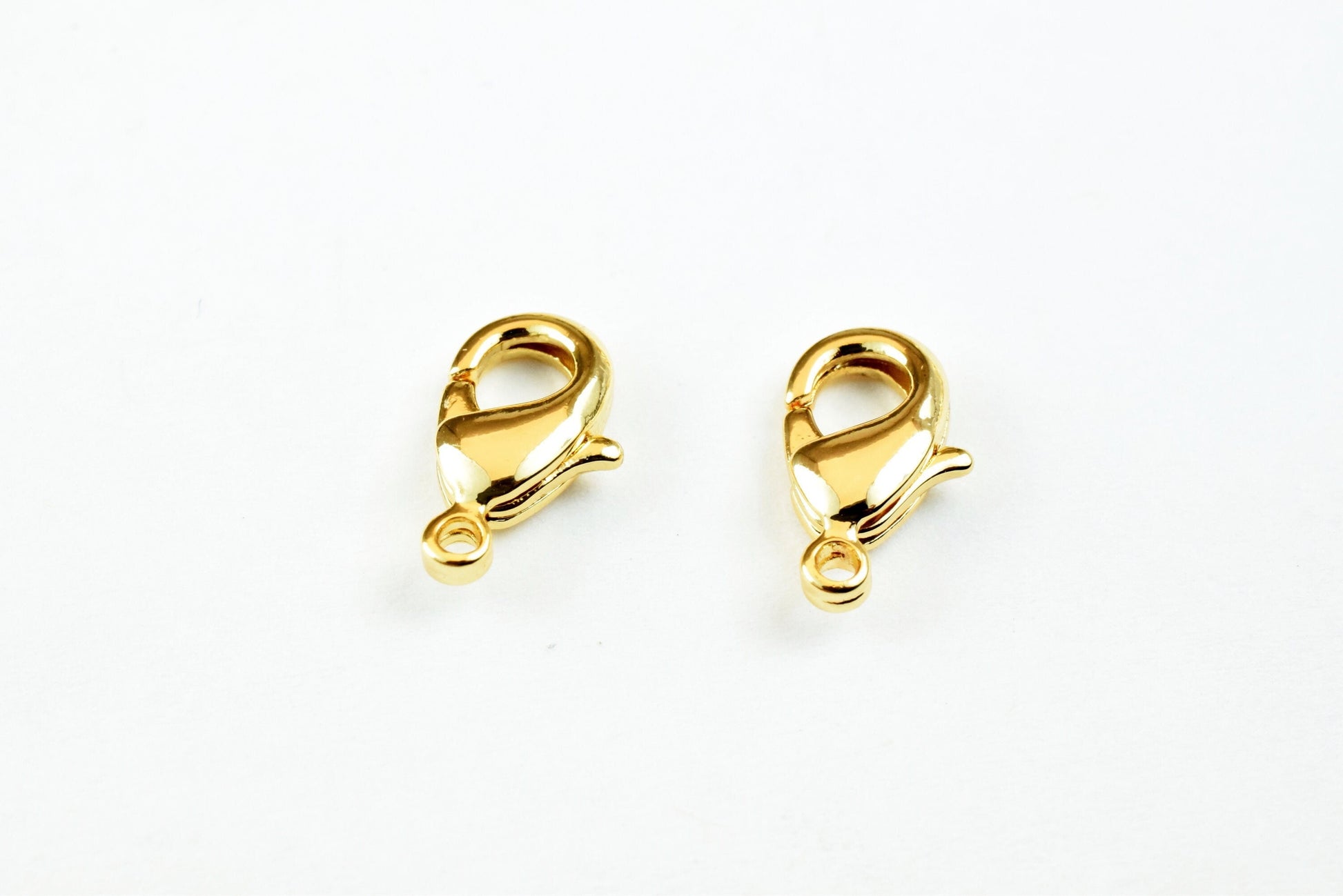 10 PCs 18K/14K Gold Filled Look, Lobster Clasp Sizes, 8x4mm, 9x5mm, 12x7mm, 14x8mm, 15x10mm Gold Filled Findings Beads Jew...