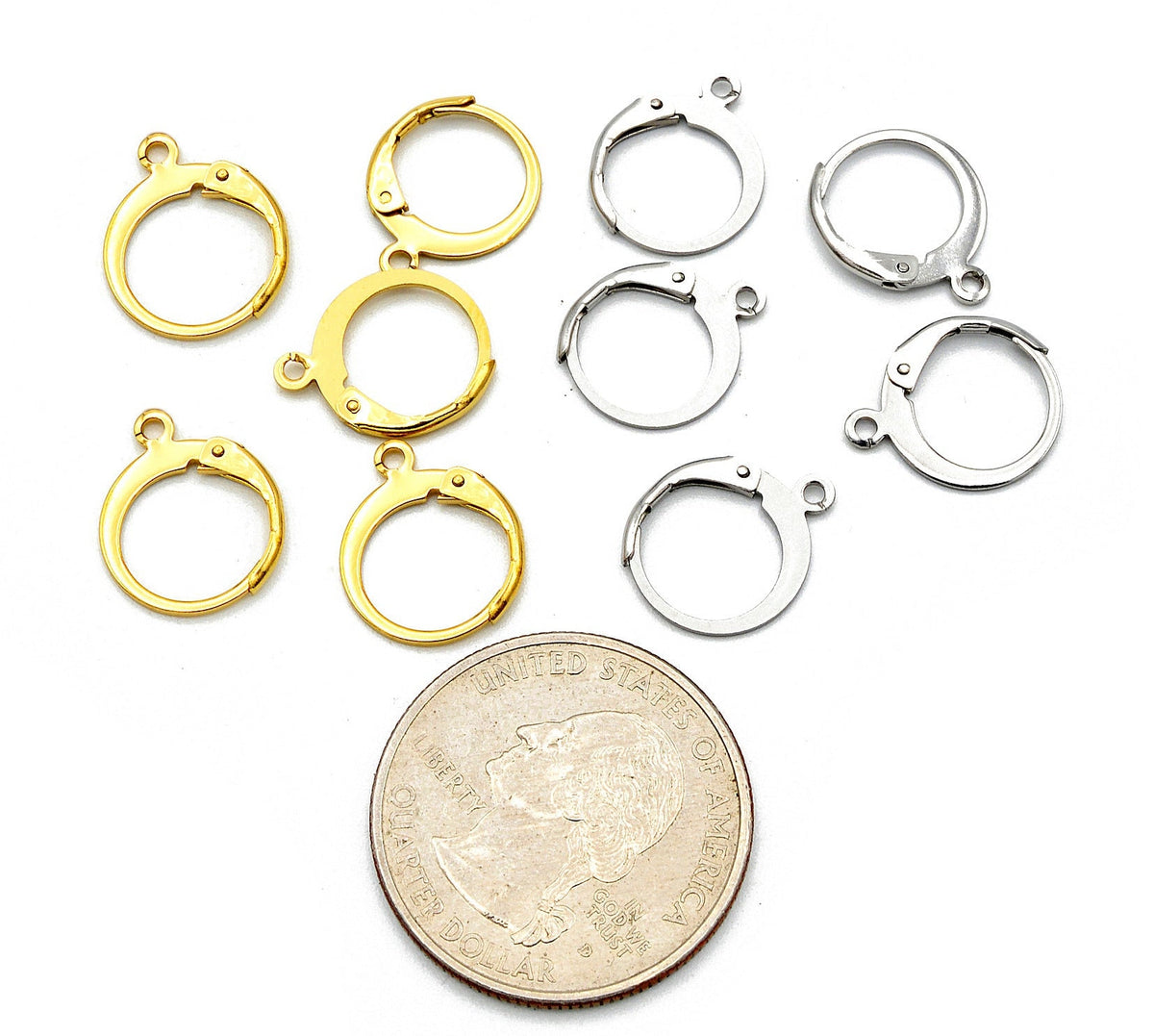 Gold Stainless Steel Lever Back Earring Hooks: Hypoallergenic, Durable Jewelry Findings