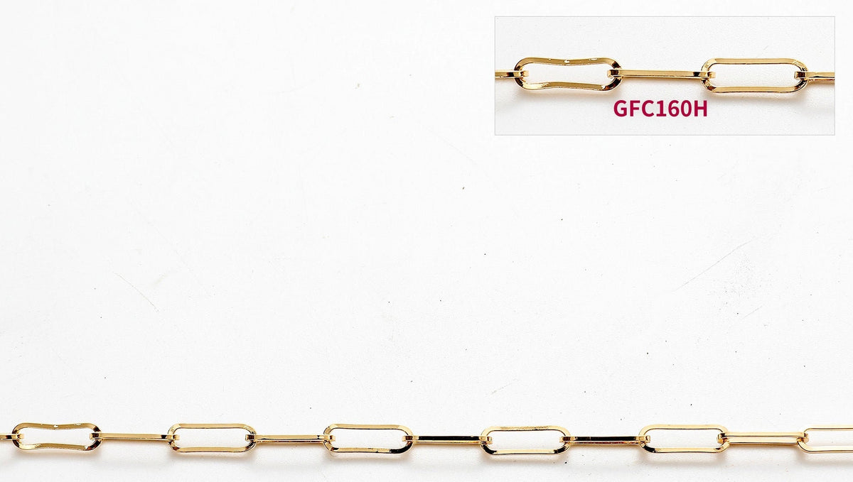Gold filled EP Saturn Crinkle Paper Clip Cable Chain Customizable Jewelry 3FT/PK jewelry making supplies - detail image 6