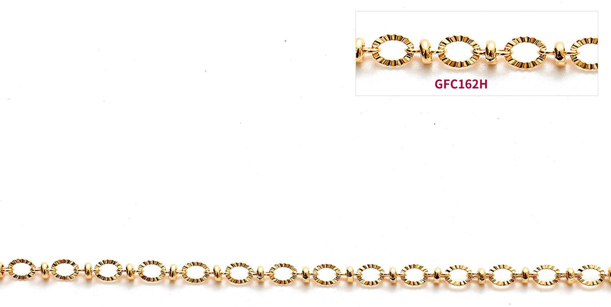 Gold filled EP Saturn Crinkle Paper Clip Cable Chain Customizable Jewelry 3FT/PK jewelry making supplies - detail image 8