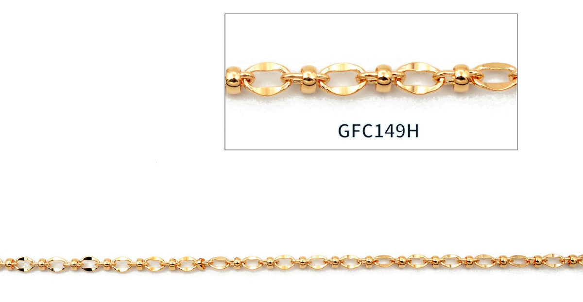 Gold Filled Look, Saturn Paper Clip Link Chain Customizable Jewelry by Foot 3FT/1 PK jewelry making supplies - detail image 6