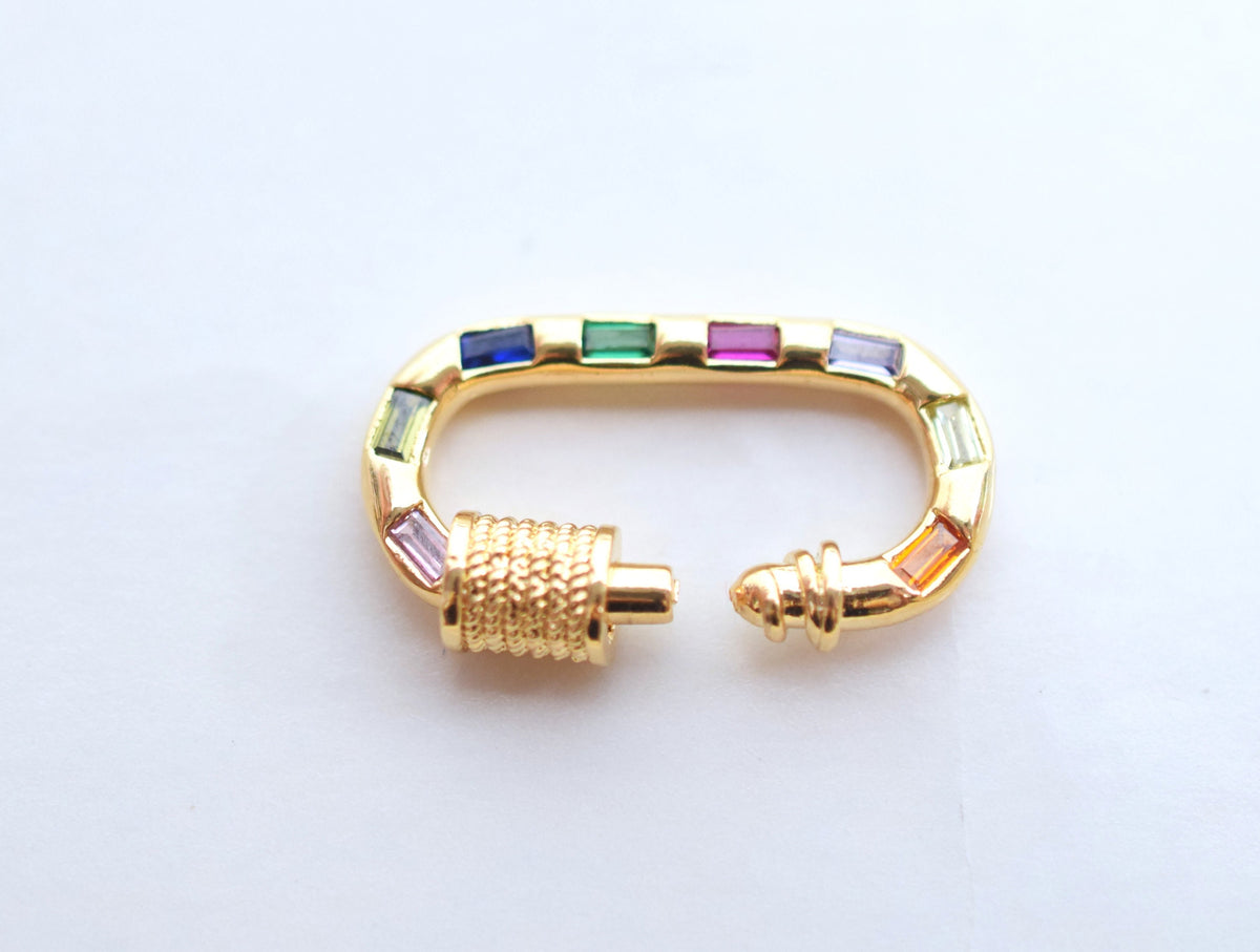 Gold filled Look, EP Evil Eye/Locker pendant charms cubic zirconia and Clasp Findings multi color/Toggle /Circle/Star conn...