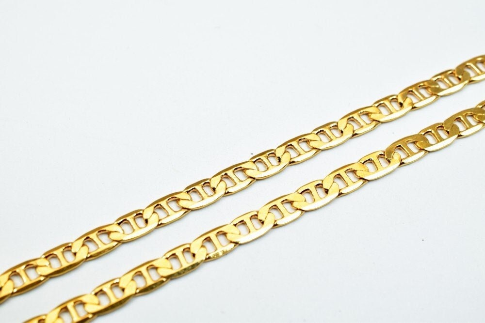 2.5mm Gold Filled Look, EP chain 18k GFC032H sold by foot for jewelry making jewelry making supplies - detail image 3