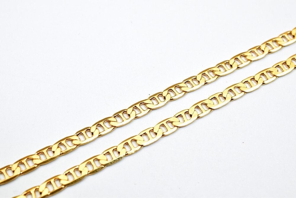 2.5mm Gold Filled Look, EP chain 18k GFC032H sold by foot for jewelry making jewelry making supplies - detail image 5