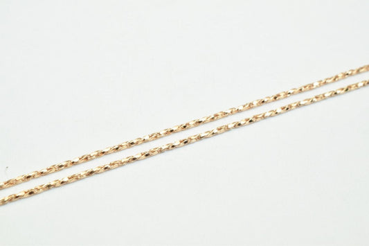 18K Rose gold filled EP tarnish resistant Chain 17.5" Inches Long 1mm width 1mm Thickness CG247 jewelry making supplies