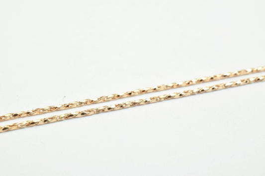 18K Rose gold filled EP tarnish resistant Chain 17.5" Inches Long 1mm width 1mm Thickness CG247 jewelry making supplies -...
