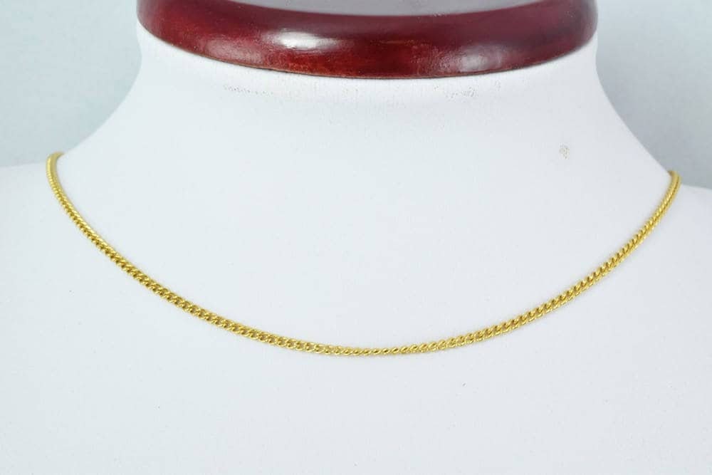 Gold Filled Look, EP Curb/Cuban Link Chain 18KT Size 17"/18.5" Long 2mm/1.8mm Width Item #CG114/CG148 jewelry making suppl...