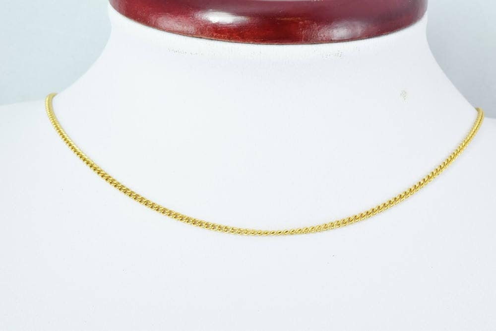 Gold Filled Look, EP Curb/Cuban Link Chain 18KT Size 17"/18.5" Long 2mm/1.8mm Width Item #CG114/CG148 jewelry making suppl...