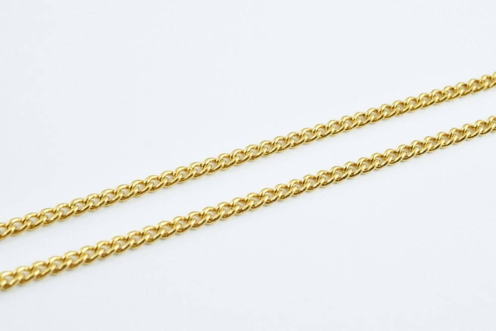 Gold Filled Look, EP Curb/Cuban Link Chain 18KT Size 17"/18.5" Long 2mm/1.8mm Width Item #CG114/CG148 jewelry making suppl...
