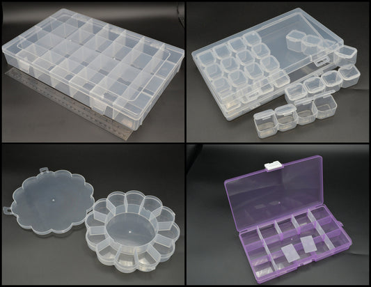 Storage Container for Beads, Findings, Crafts, and More 28 15 and 13 compartments Plastic organizer storage bins jewelry m...