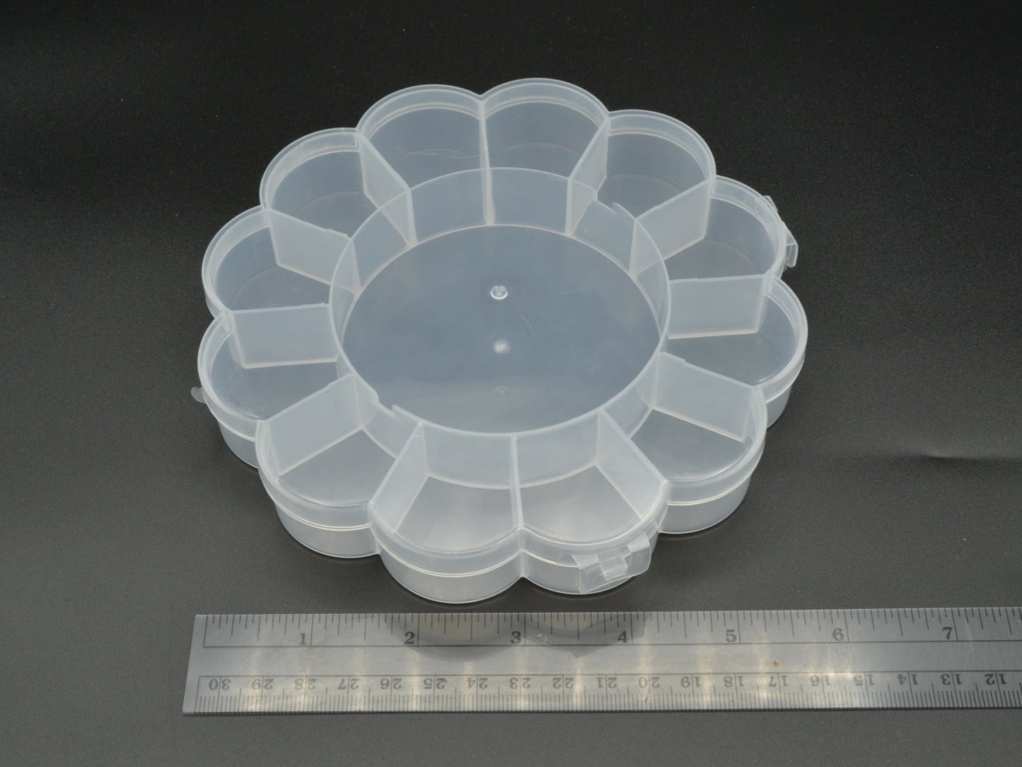 Beading Storage Box Organizer: Clear Plastic, Adjustable Dividers | Stackable, Multi-Compartment, Space Saving | Jewelry Supplies