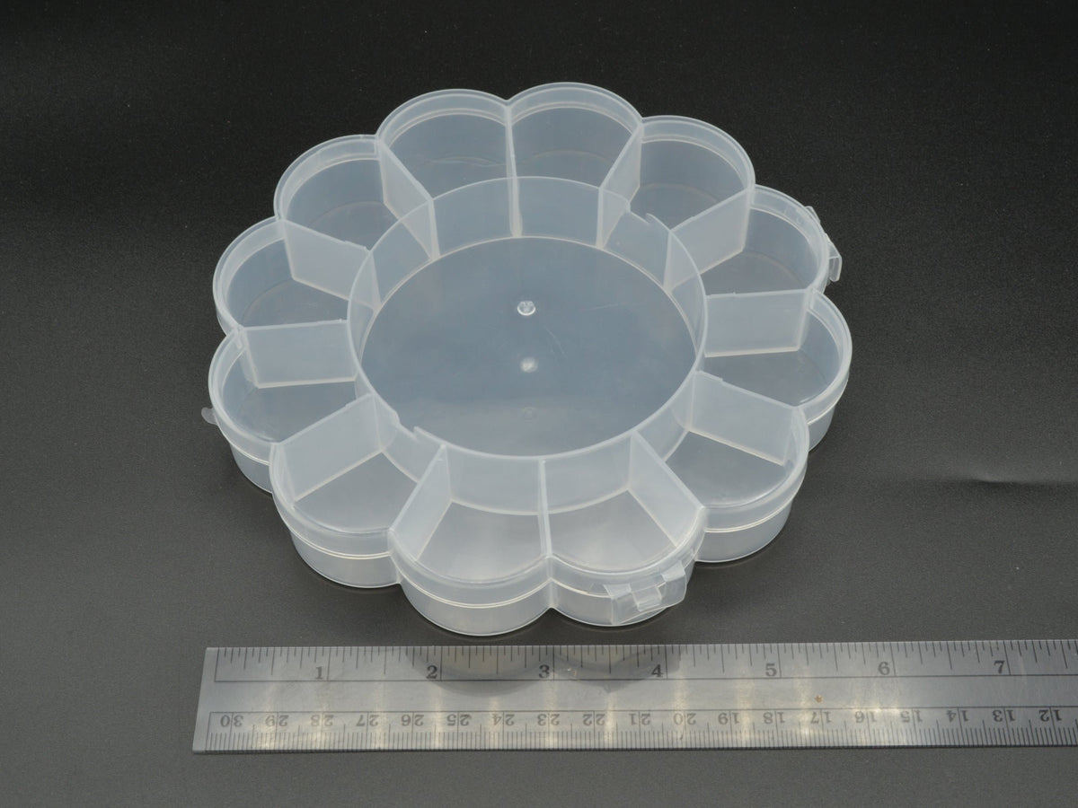 Beading Storage Box Organizer: Clear Plastic, Adjustable Dividers | Stackable, Multi-Compartment, Space Saving | Jewelry Supplies