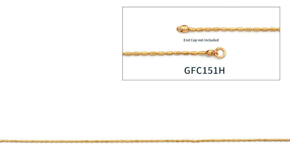 Gold filled Look, EP Saturn Beaded Barleycorn Link Chain Customizable Jewelry jewelry making supplies - detail image 6