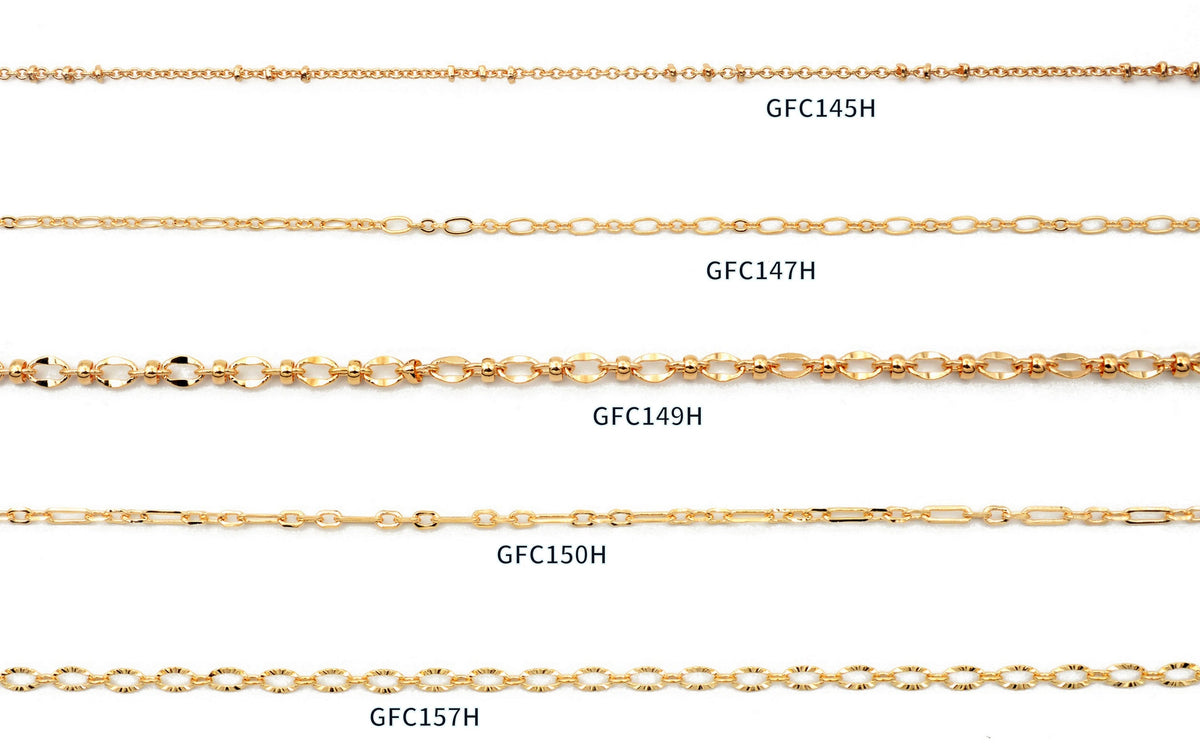 Gold Filled Alternative Saturn Paper Clip Chain - Tarnish Resistant Jewelry, Durable , Handmade Use
