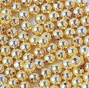 14K Gold Filled Look,  plain beads seamless spacer sizes 3mm to 10mm 12pcs/pk jewelry making supplies