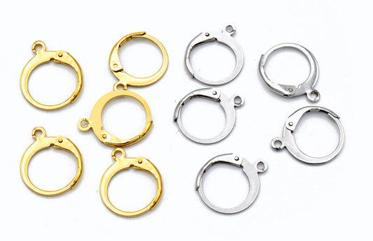 Gold Stainless Steel Lever Back Earring Hooks: Hypoallergenic, Durable Jewelry Findings