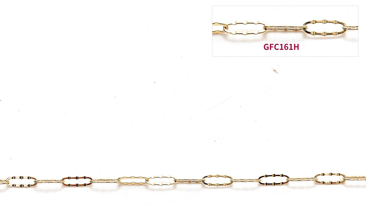 Gold filled EP Saturn Crinkle Paper Clip Cable Chain Customizable Jewelry 3FT/PK jewelry making supplies - detail image 7