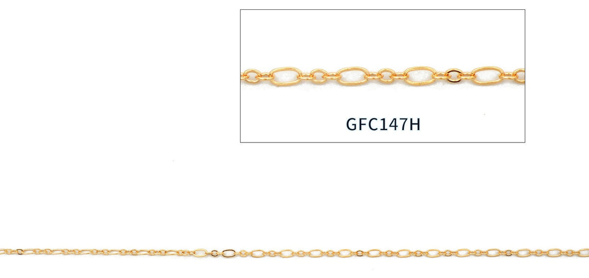 Gold Filled Look, Saturn Paper Clip Link Chain Customizable Jewelry by Foot 3FT/1 PK jewelry making supplies - detail image 5
