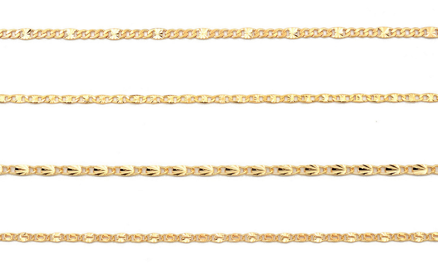 Gold filled Look,Anchor Beaded Link Chain Customizable Jewelry by Foot 3FT/1PK jewelry making supplies - detail image 2