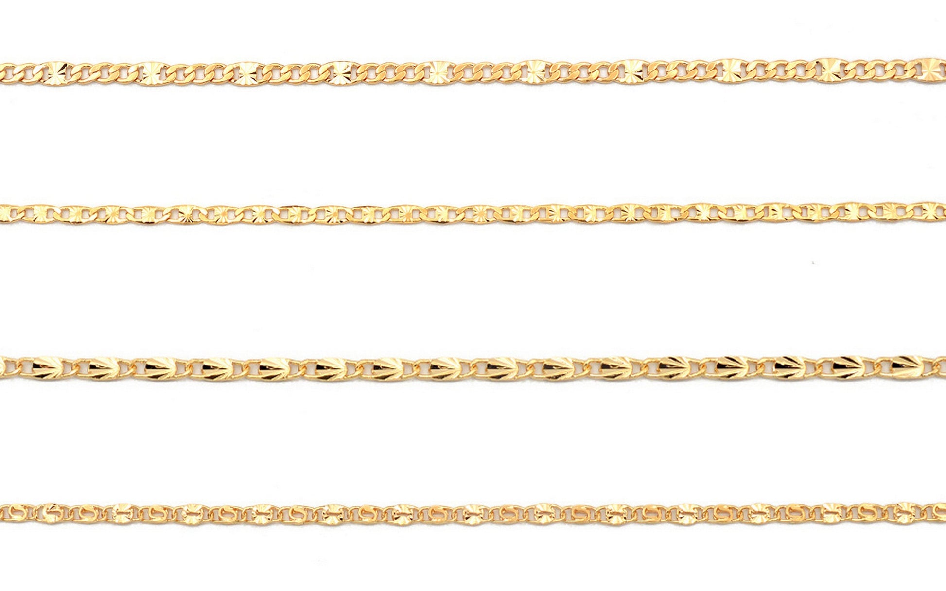 Gold filled Look,Anchor Beaded Link Chain Customizable Jewelry by Foot 3FT/1PK jewelry making supplies - detail image 2