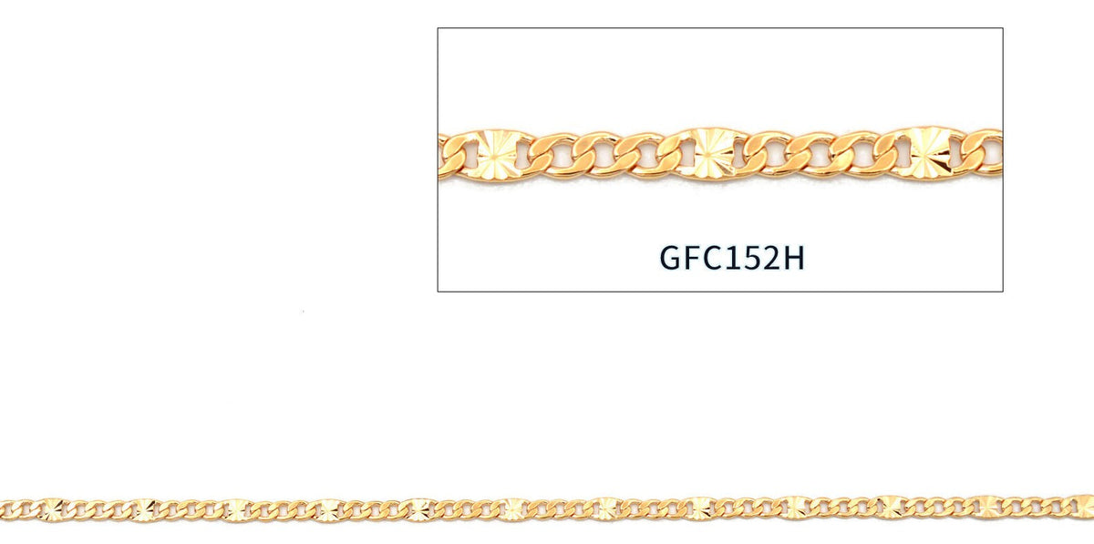 Gold filled Look,Anchor Beaded Link Chain Customizable Jewelry by Foot 3FT/1PK jewelry making supplies - detail image 4