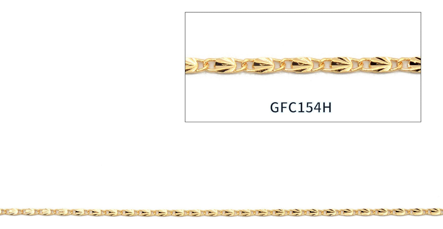 Gold filled Look,Anchor Beaded Link Chain Customizable Jewelry by Foot 3FT/1PK jewelry making supplies - detail image 6