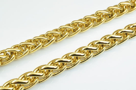 18k Gold filled EP wheat chain 22.5" inches/20.5" inches cg250/cg250a thickness 8mm jewelry making supplies
