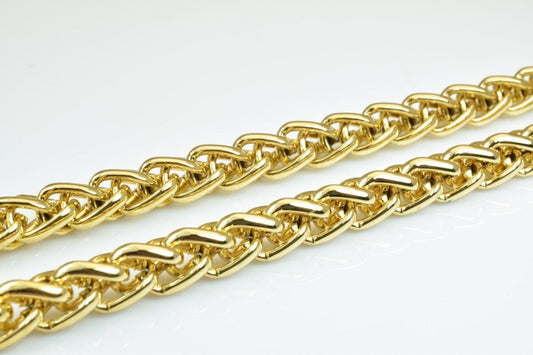 18k Gold filled EP wheat chain 22.5" inches/20.5" inches cg250/cg250a thickness 8mm jewelry making supplies - detail image 2