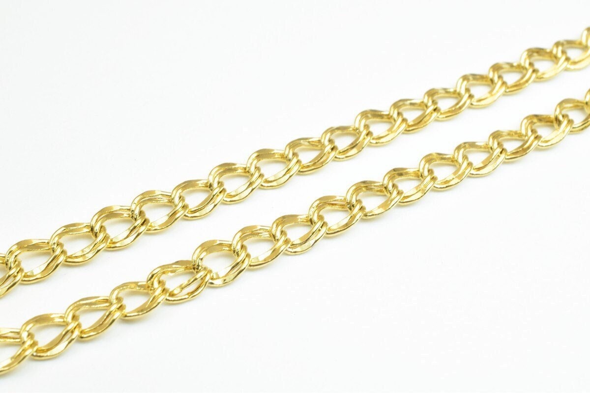 Double link chain 18k Gold Filled Look, EP chain 20" and 24" inches 5mm/7mm width 2mm thickness  CG315, CG315A ,CG315B jew...