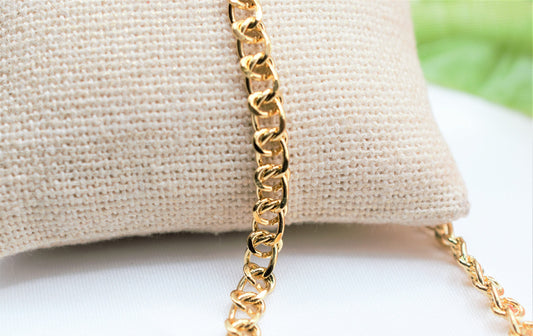 24"/20" Inch Gold Filled Look, EP 18k Cable Chain 6mm/5mm/4mm Width, 2mm Thickness  CG496/CG496A/CG496B/CG511 jewelry maki...