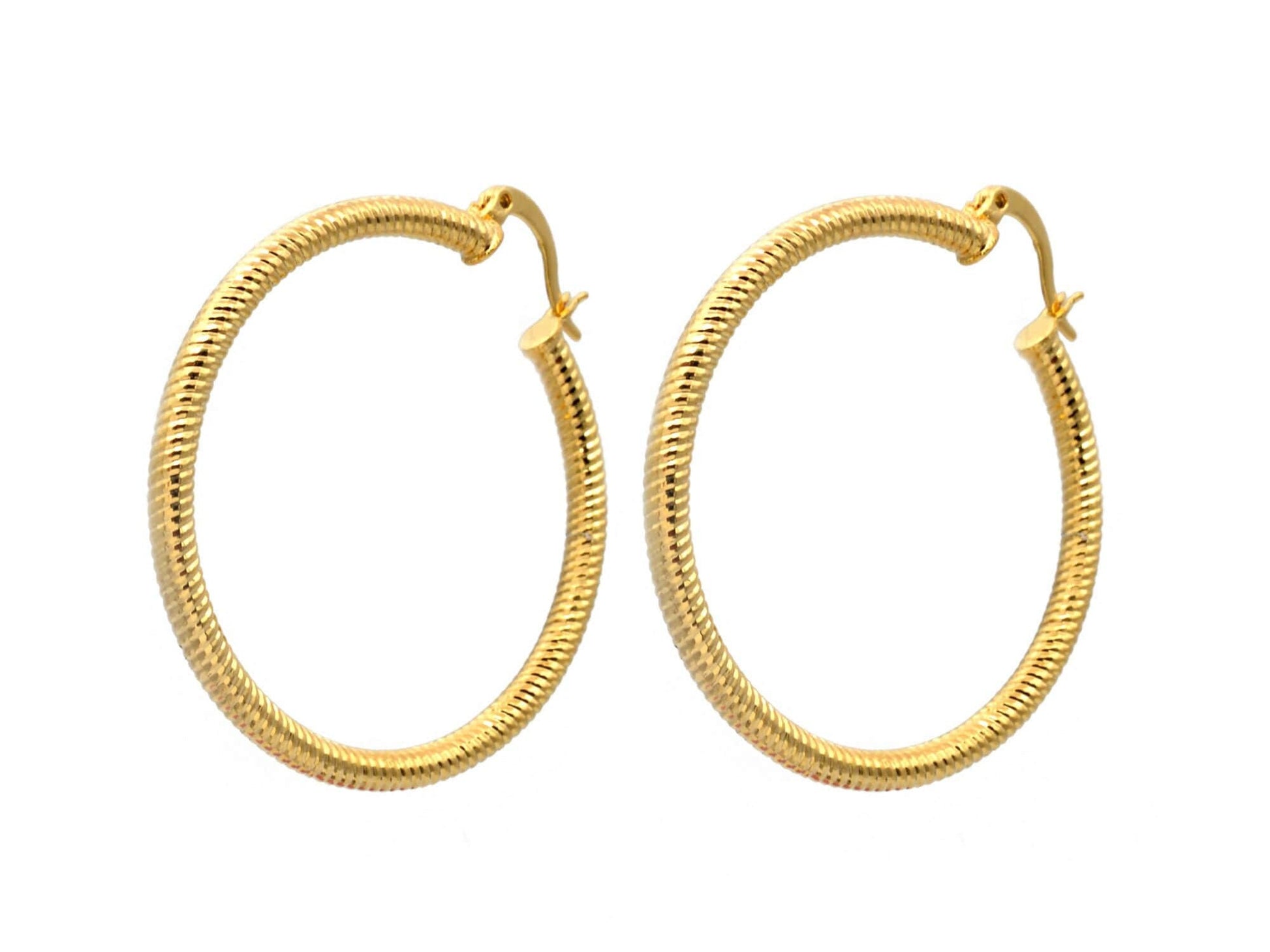 Diamond Cut  Hoop Earring Gold Filled EP 18Kt Jewelry Making 30mm Earring For Every Body 2mm thickness Diamond Cut Earring...