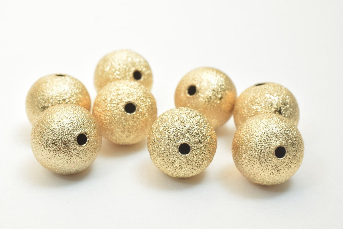 18K Gold Filled Alternative Stardust Round Beads: Luxury Core - Tarnish Resistant, Sizes 6mm to 12mm, Crafting Jewelry Components