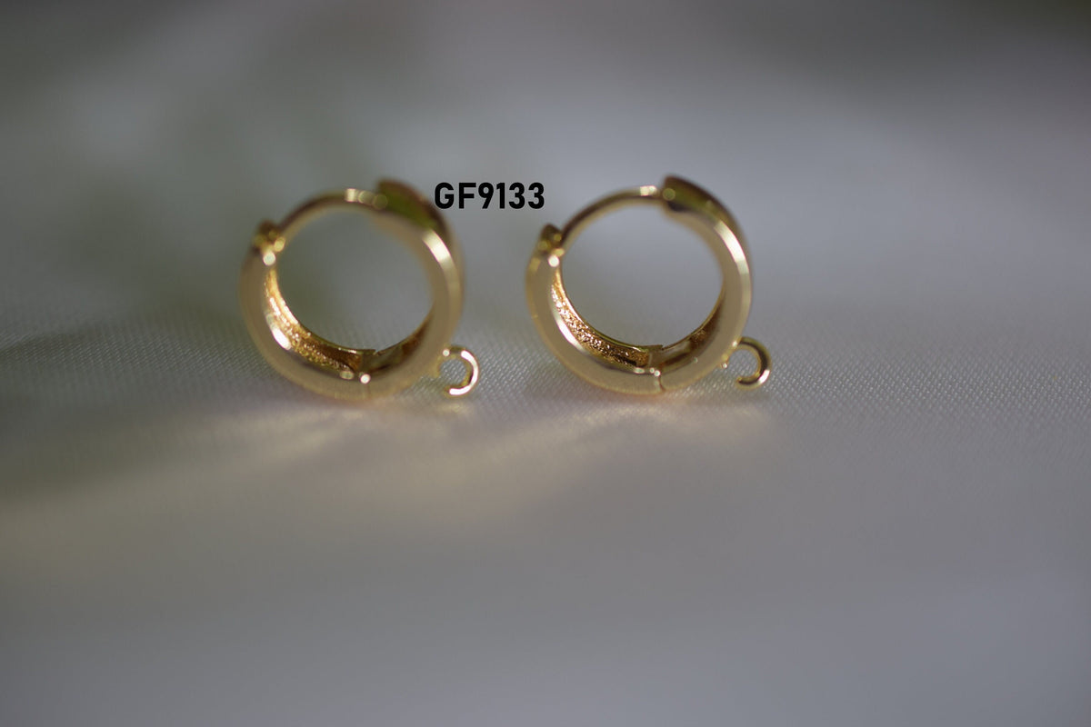 6 Pairs Hoop hook lever back Earring 18K Gold Filled Look, Fish line Findings jewelry making supplies - detail image 6