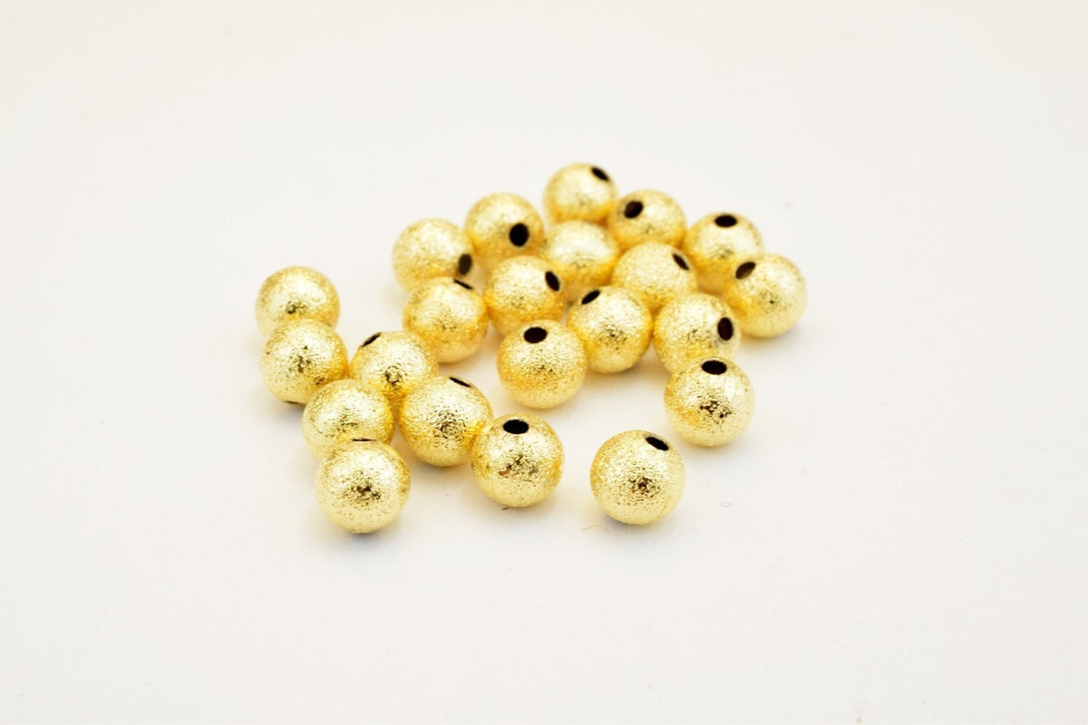 14K Gold Filled Alternative Stardust Round Beads: Tarnish Resistant Finish, Base | Jewelry Making, 3mm-10mm Sizes