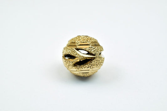 18K Gold Filled Alternative Stardust Diamond Cut Beads: Shiny Round Balls - Tarnish Resistant, Core, Jewelry Making Supplies