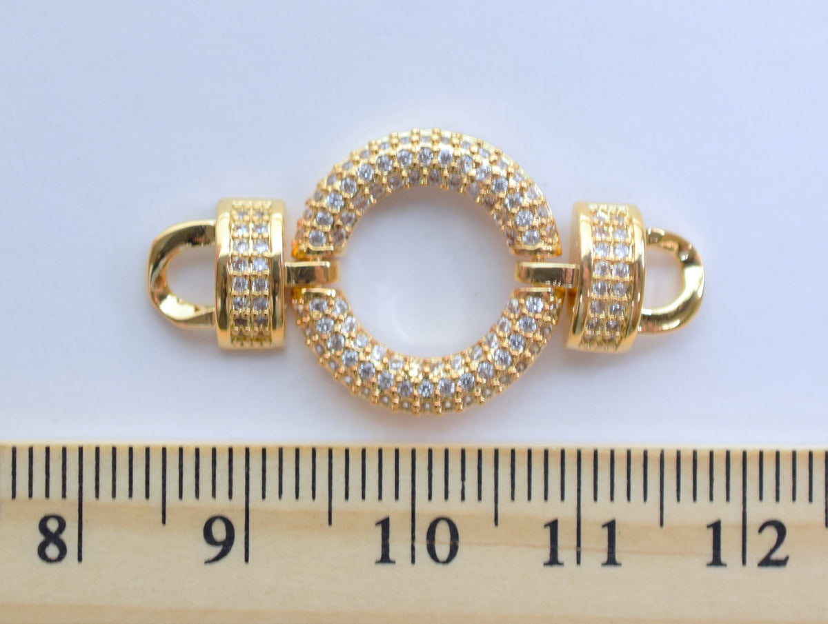 Gold filled Look, EP Evil Eye/Locker pendant charms cubic zirconia and Clasp Findings multi color/Toggle /Circle/Star conn...