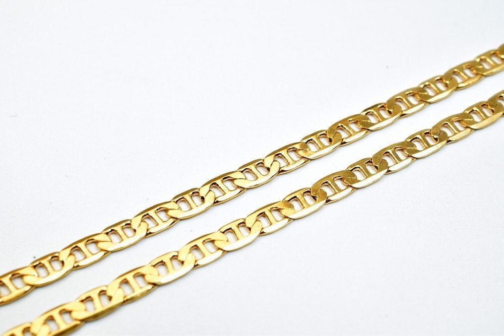 2.5mm Gold Filled Look, EP chain 18k GFC032H sold by foot for jewelry making jewelry making supplies - detail image 4