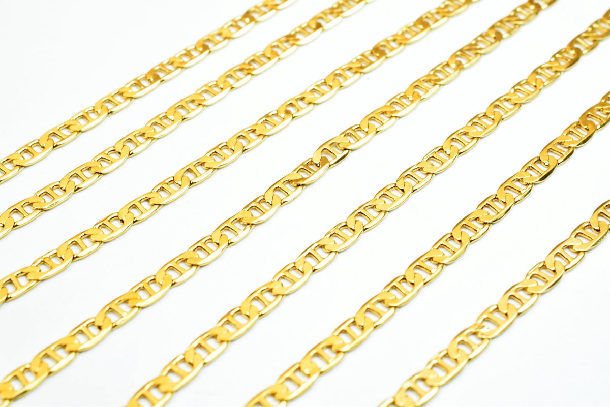 2.5mm Gold Filled Look, EP chain 18k GFC032H sold by foot for jewelry making jewelry making supplies - detail image 8