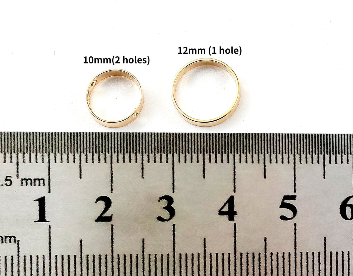 3 PCs/PK Gold Filled EP Circle Jump Rings Frame Link Jewelry Findings jewelry making supplies - detail image 3