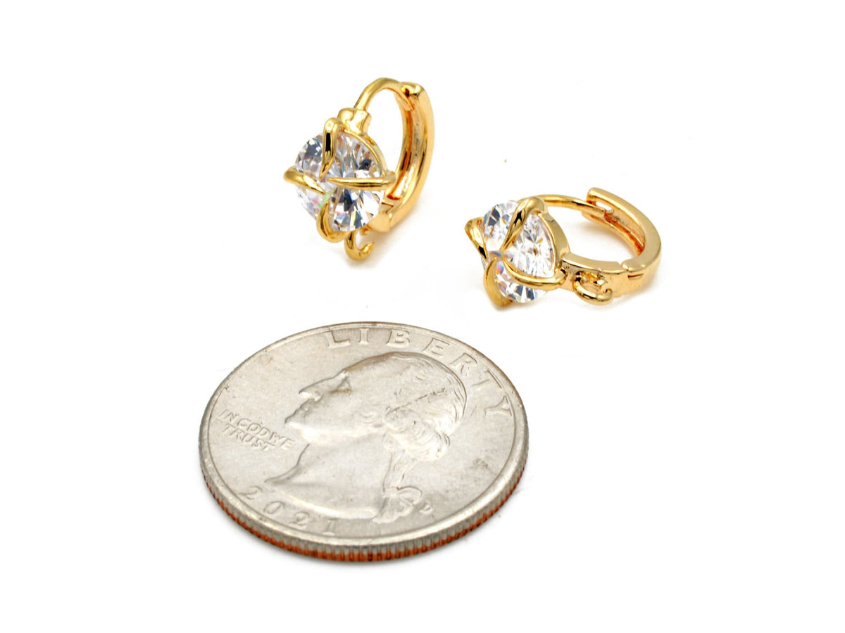 Gold Filled Look, Lever back Hook Earring and Findings Clear Zircon Crystal Jewelry supplier and wholesale 3 PRs/PK jewelr...