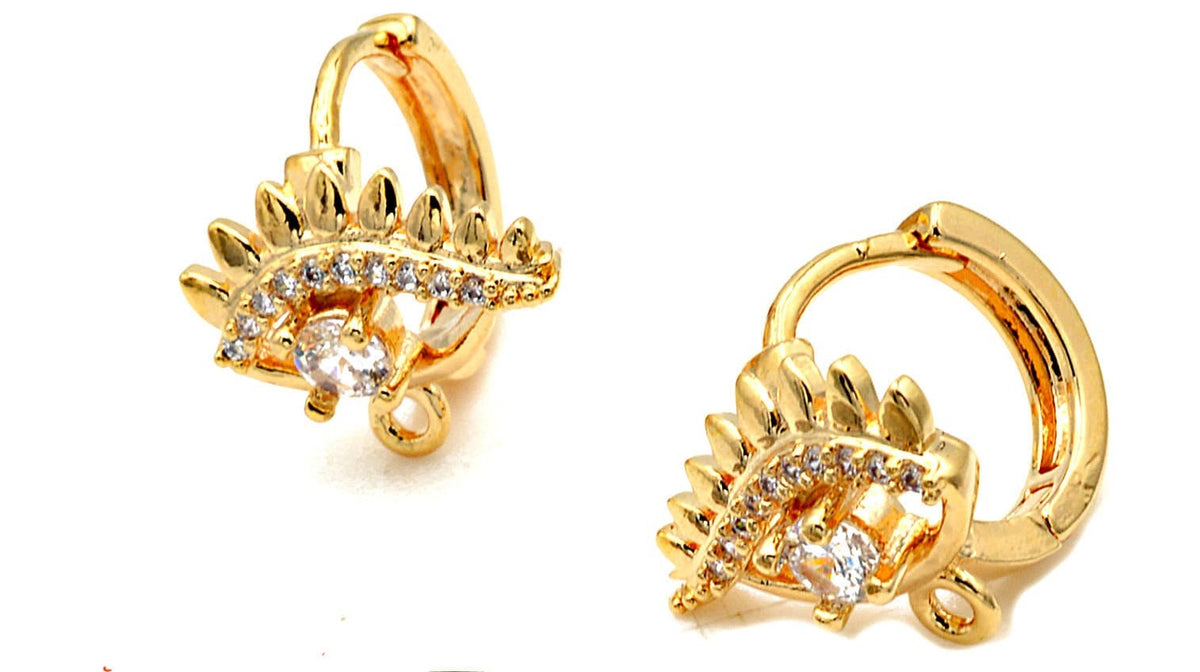Gold Filled Look, Lever back Hook Earring and Findings Clear Zircon Crystal Jewelry supplier and wholesale 3 PRs/PK jewelr...