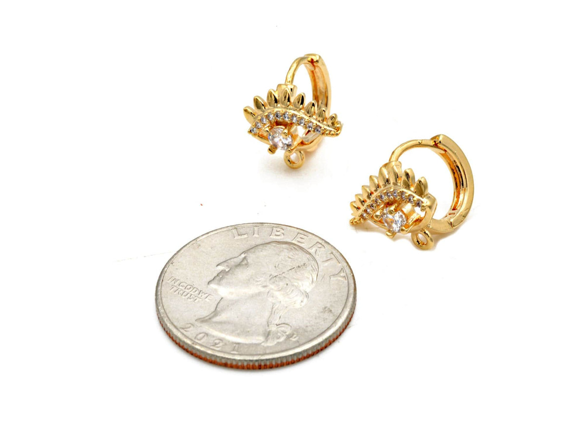 Gold Filled Look, Lever back Hook Earring and Findings Clear Zircon Crystal Jewelry supplier and wholesale 3 PRs/PK jewelr...