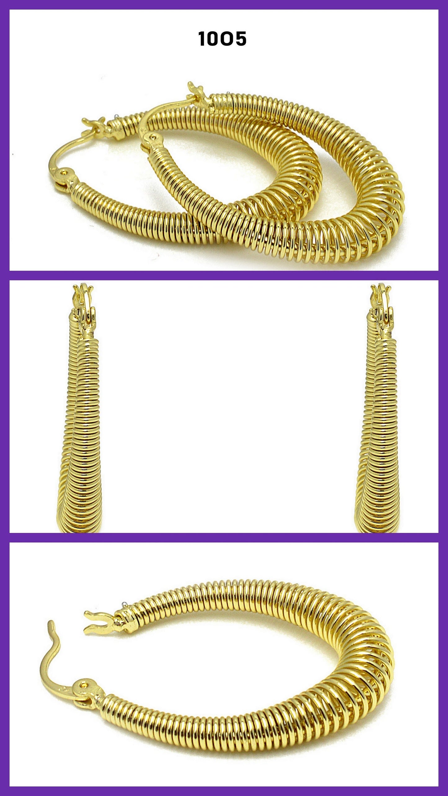Gold Filled Alternative Twisted Hoop Earrings: Diamond Cut Pattern, Jewelry Making Supplies