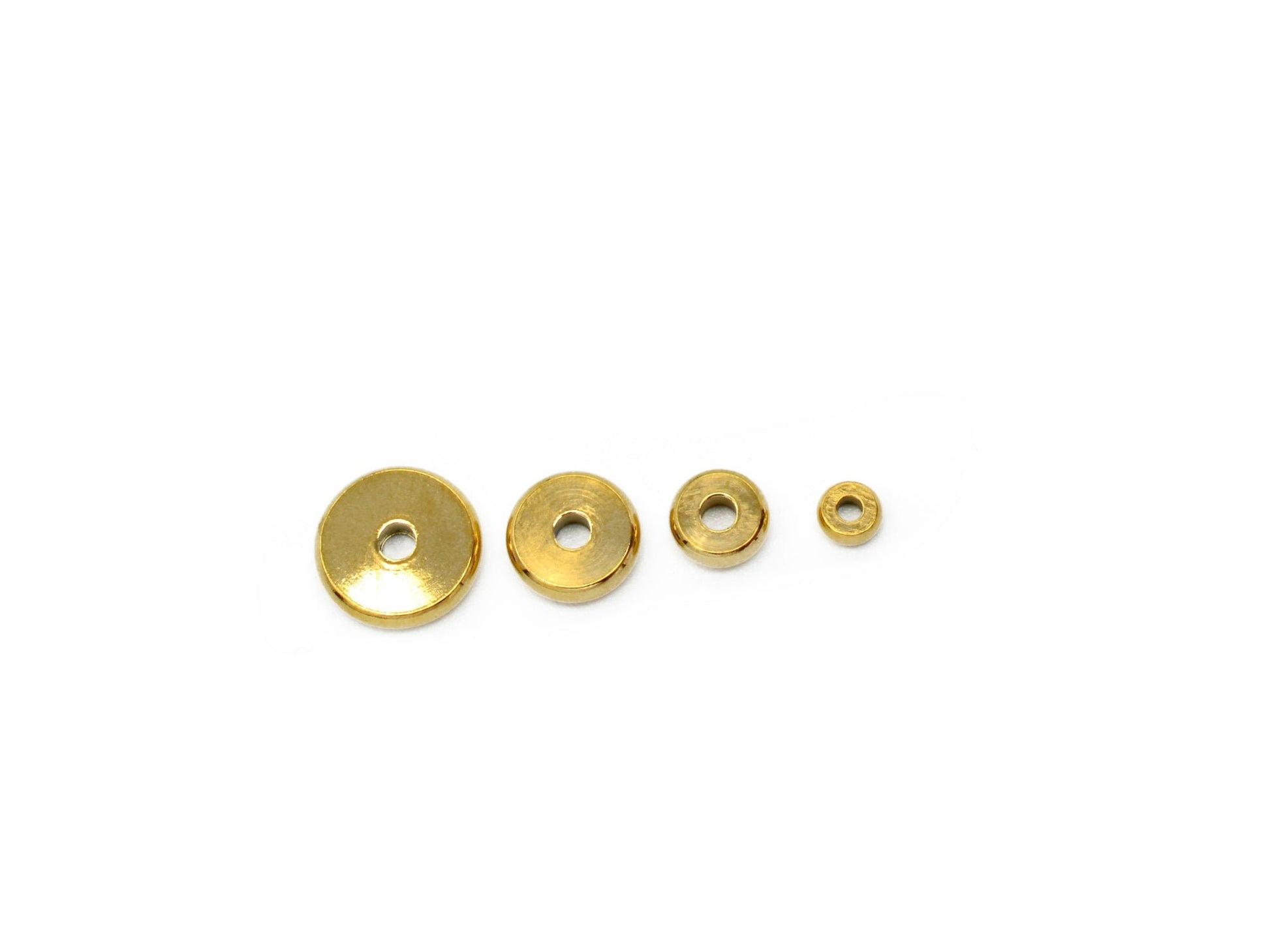 Gold plated Stainless Steel Plain Roundel Seamless Spacer for Jewelry 4mm to 10mm jewelry making supplies - detail image 3