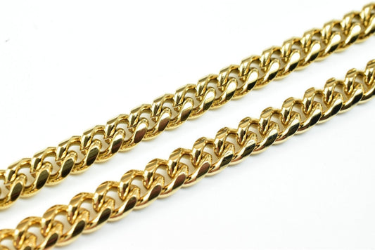 18k Gold Filled Alternative Curb Chain Style: Durable Gold Finish - , Craft Supply, Mens & Womens Jewelry
