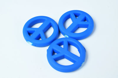 20/17mm Matte Rubberized Colorful Plastic Peace Symbol Beads,Clay Peace Beads,Acrylic Beads,Necklace beads,Rubberized Bead...