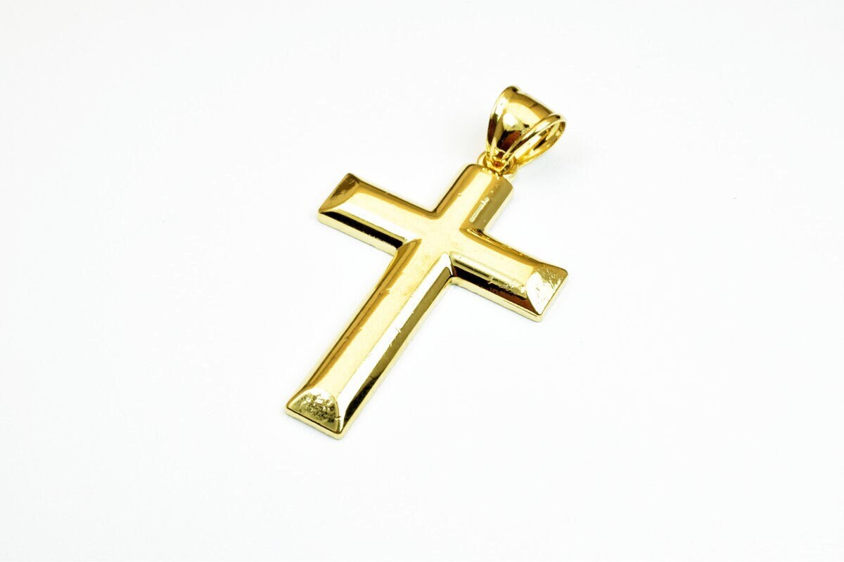 18K as Gold Filled* tarnish resistant Cross Pendant Plain Charms Without Jesus 3 Sizes For Jewelry Making GP88, GP89, GP90...