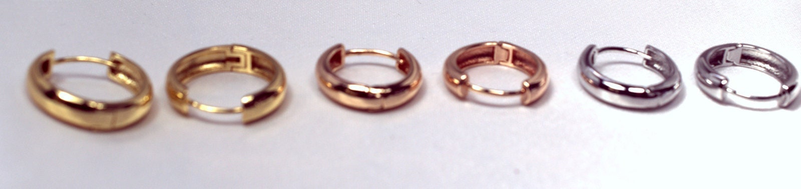 Plain Hoop Earring Gold Filled,Rose Gold,Rhodium Size 10/15/20/22mm Thickness2/3/4/5mm jewelry making supplies - detail im...
