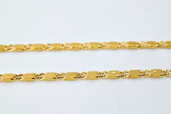 17"/18.5" 18k Gold Filled Look, EP chain  CG39/CG39A jewelry making supplies - detail image 3